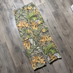 Mossy Oak Camo Baggy Cargo Pants Mens 30x32 Relaxed Fit Hunting Outdoor Colorful